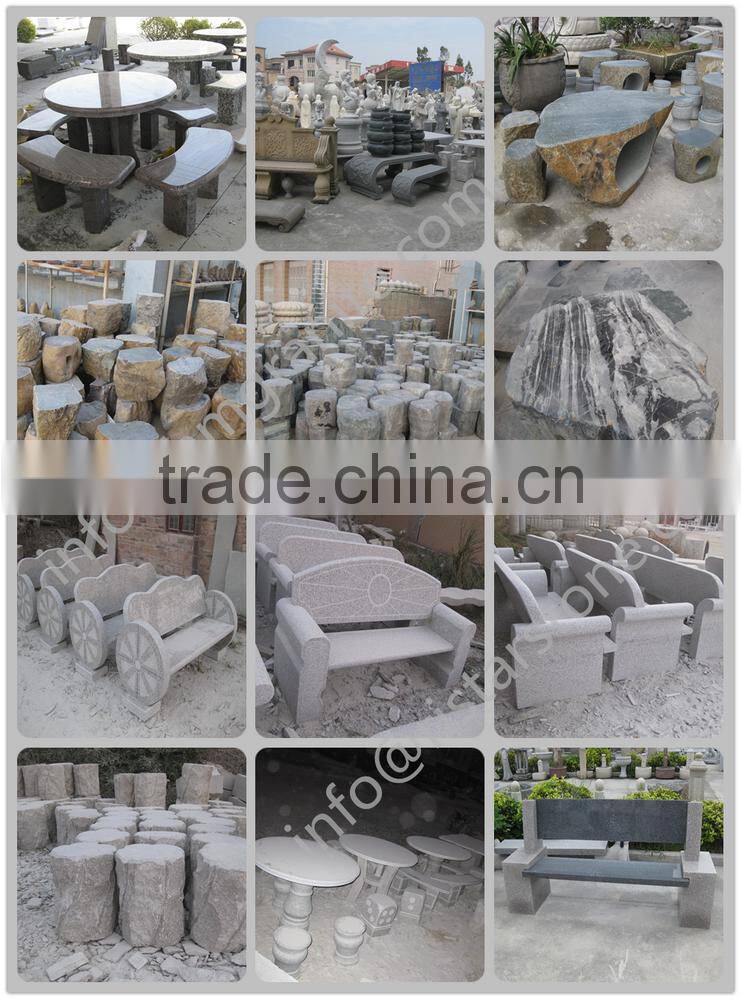 Black granite stone square dining table top