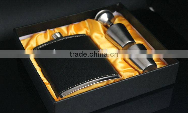 hot selling 7oz stainless steel hip flask set