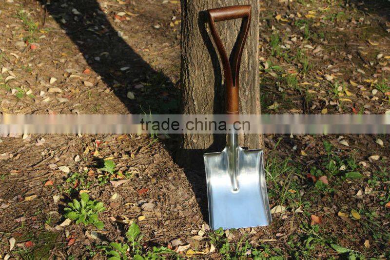 high grade and quality D shape stainless steel flat construction shovel