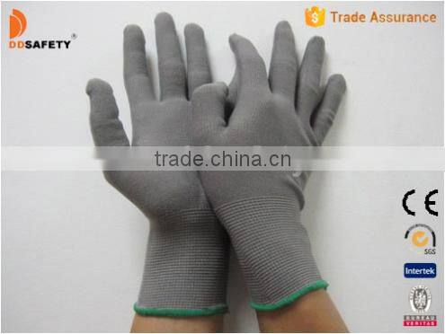 DDSAFETY 2017 Excellent Comfort 13 Gauge Grey Nylon Gloves Safety Gloves