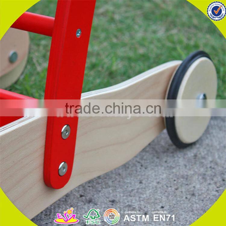 wholesale educational red wooden toddler walker hot sale wooden toddler walker useful wooden toddler walker W13C013