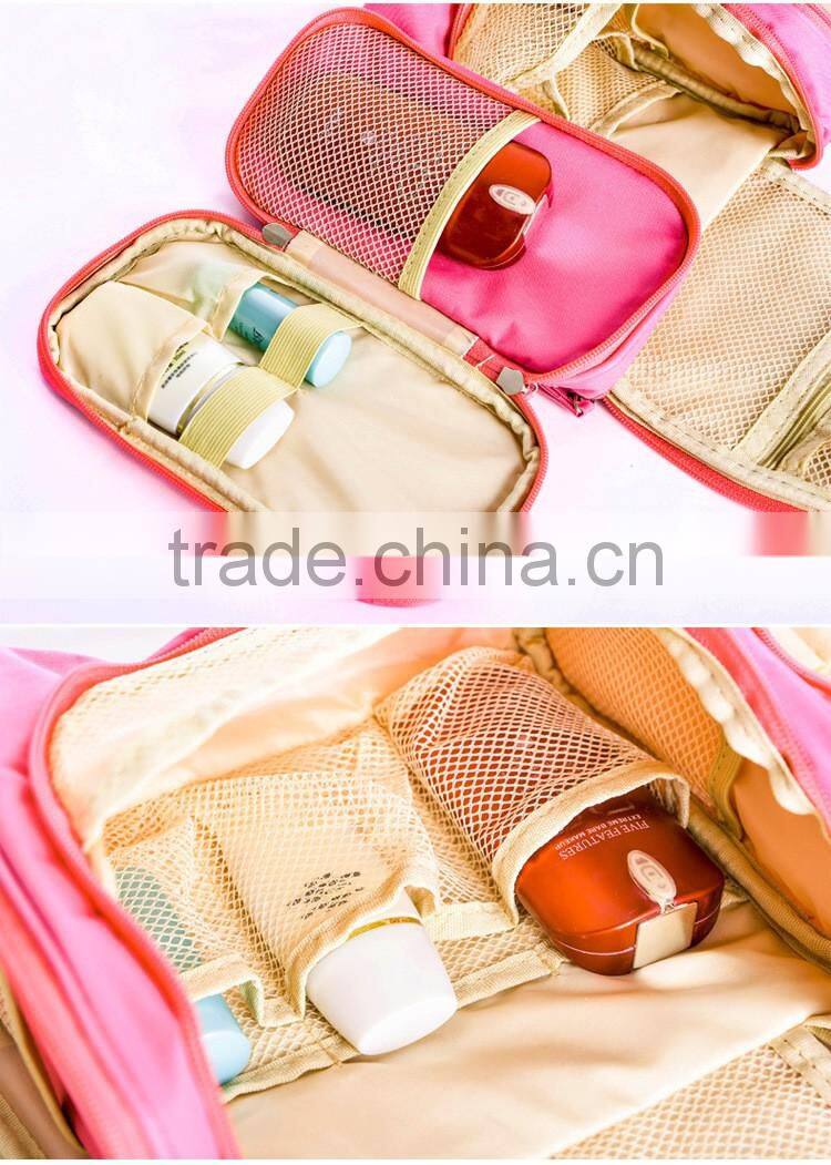 Women's Fashion Waterproof Polyester Cosmetic Makeup Storage Bag Hanging Travel Toiletry Bag