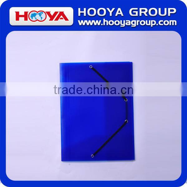 promotional cheap stationery transparent wholesale plastic elastic closure folder