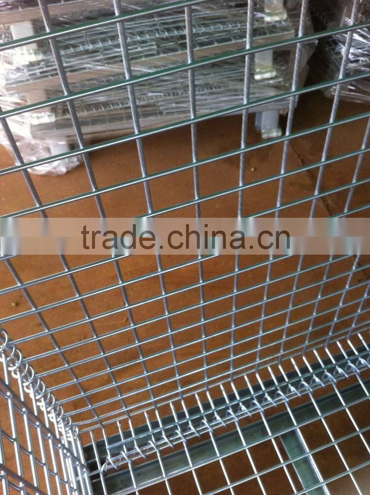 2015Warehouse folding steel roller container