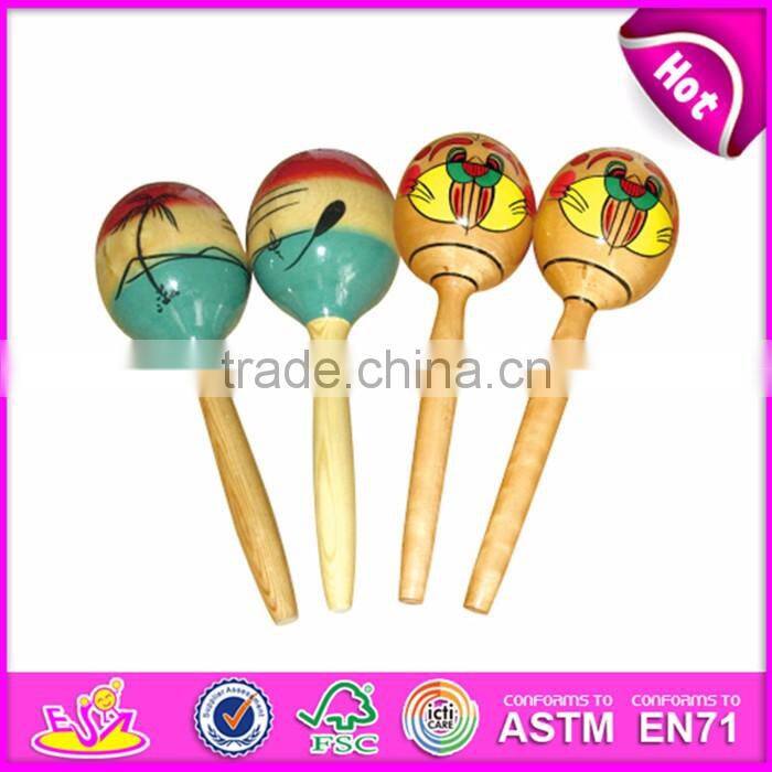 2017 Handmade professional toddlers maracas wooden shaker instrument W07I049