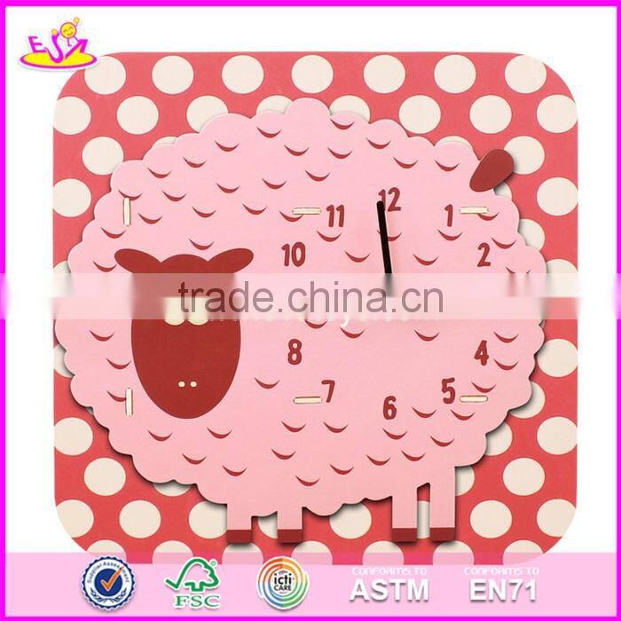 2017 New design toddlers educational toy wooden puzzle clock W14K008