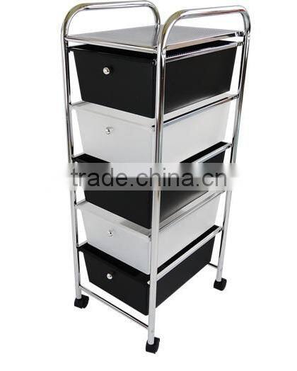 4 tier Drawers cleaning hair salon trolley cart