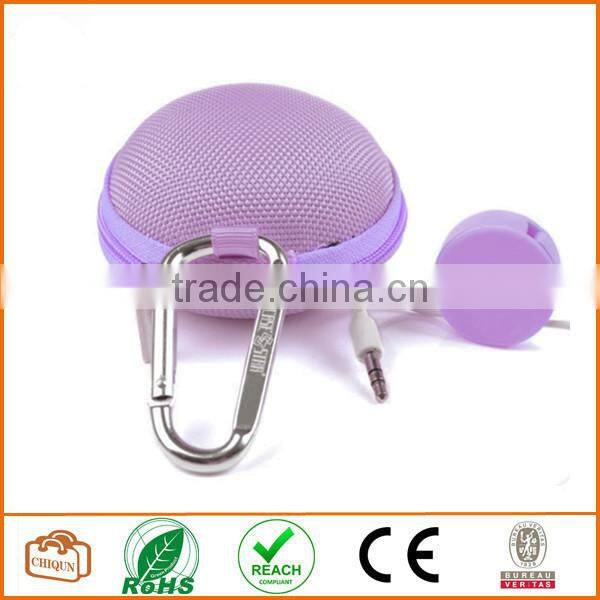 Eva Round Earphone Organizer and Silver Carabiner With Case Star Cost-free Cell Phone Bag