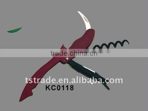 2014 new Stainless Steel Multi function Keychain wine bottle opener W1089C