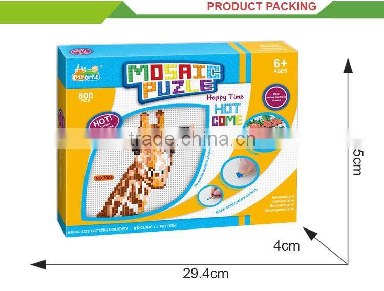 New creative educational DIY handmade mosaic puzzles for children