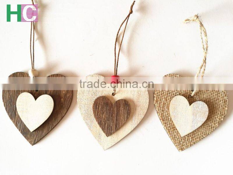 Handmade wooden DIY hanging ornaments
