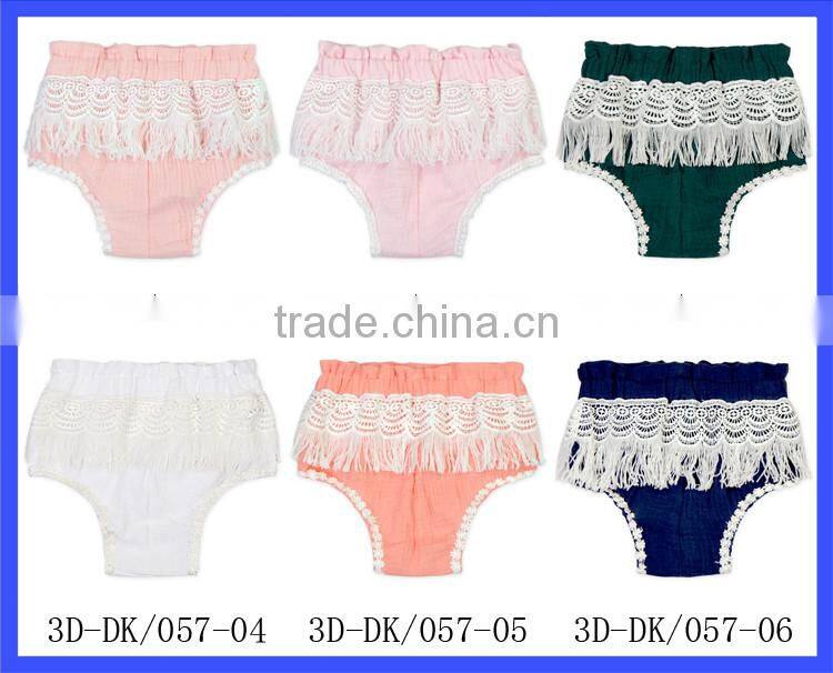 Plain Peach Diaper Cover With Lace Soft Touch 0-6 Years Old Bloomers Adorable Baby Girl Bloomers