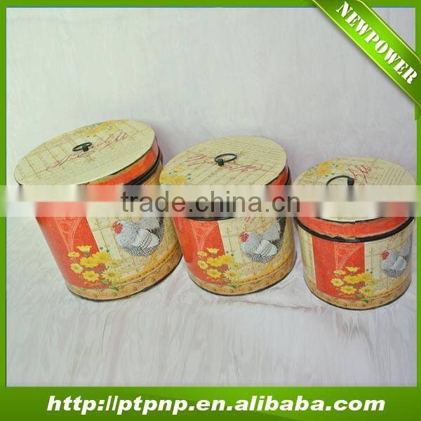 Home and Garden animal design collection iron storage box with handle