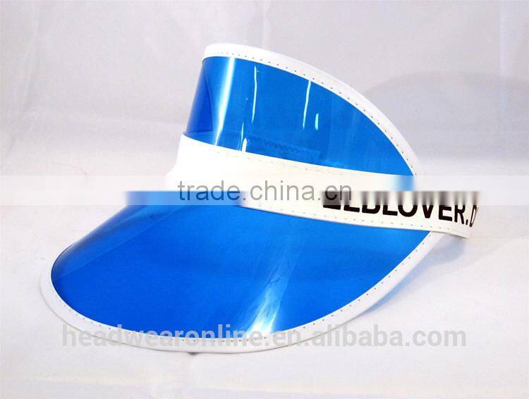Custom Fashion Cheap Colorful PVC Sun Visor hat