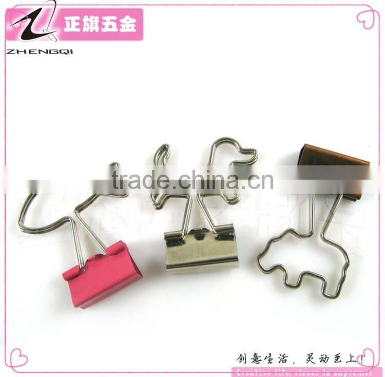 Popular flat metal animal shapes great metal clips with printing card