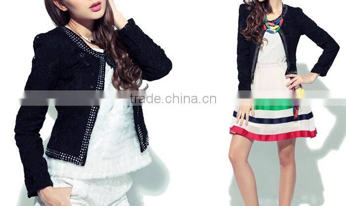 latest ladies quality coat black sheer wholesale factory women's coat