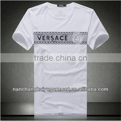 2014 new brand fashion men's short-sleeve round neck printing T-shirt