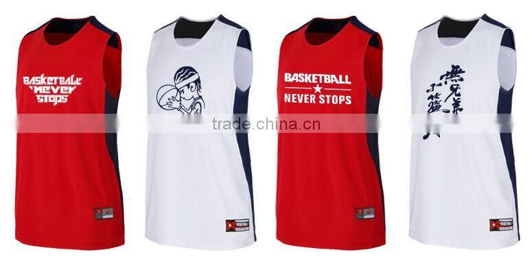 wholesale sportswear cheap basketball jersey customize logo print jersey basketball reversible youth basketball uniforms