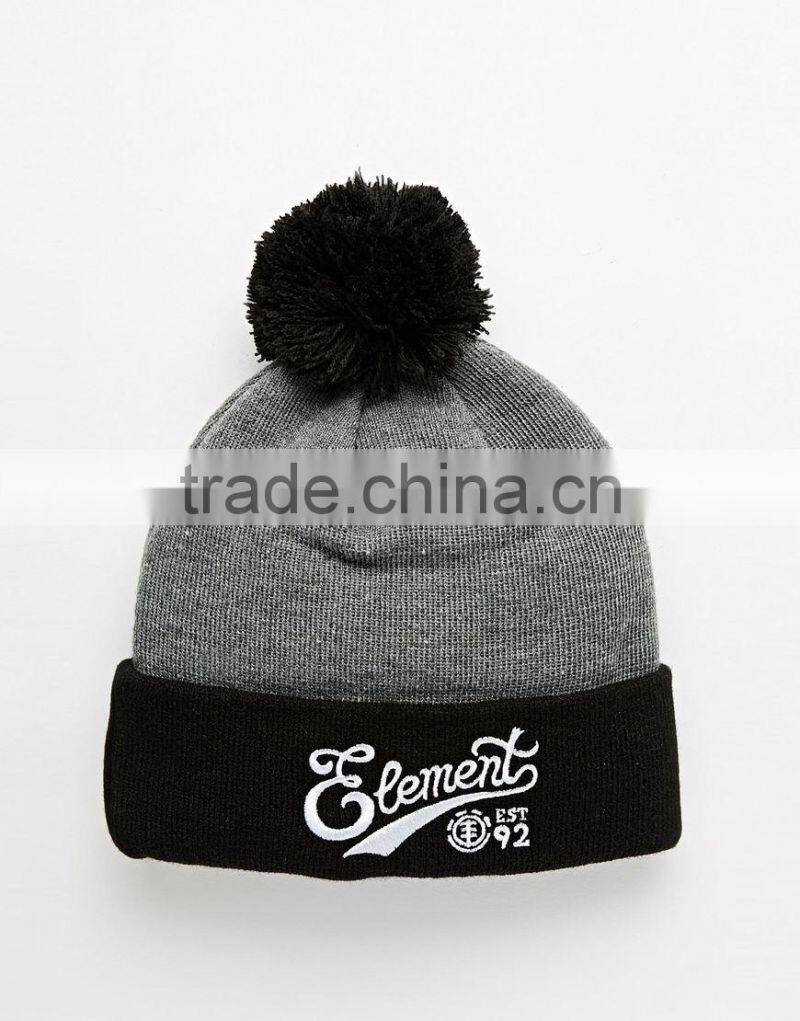 Custom jacquard beanie/acrylic beanie/beanie hat with top ball