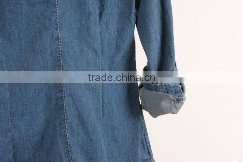 GZY cotton jeans long shirt jeans jacket sewing machine price jeans factory china2017
