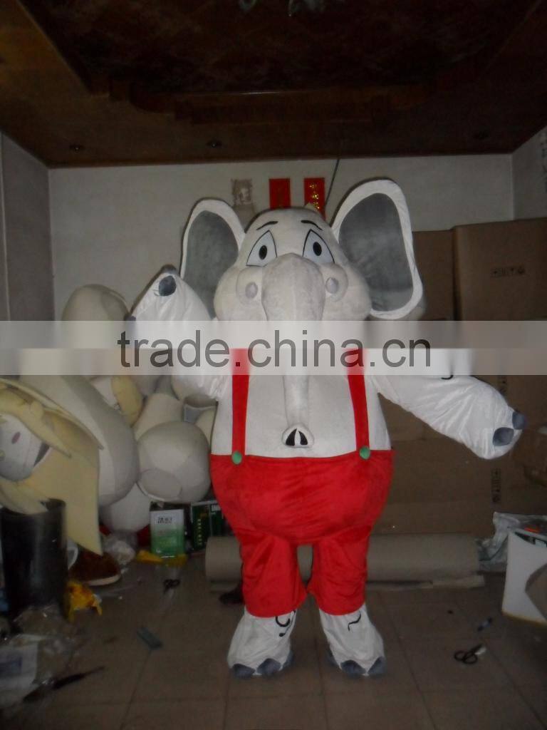 Advertising Adult Wearing Polyfoam Cute Blue and Pink Couple Pig Mascot Costume