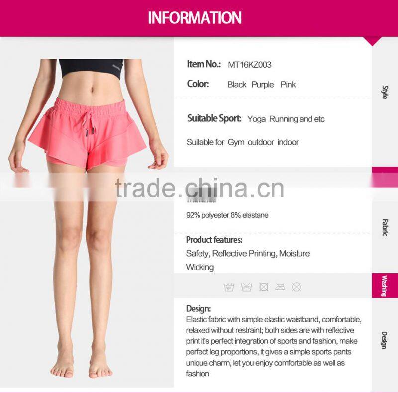 Sexy Women Fitness Short Wear Breathable Summer Sports Pants For Yoga