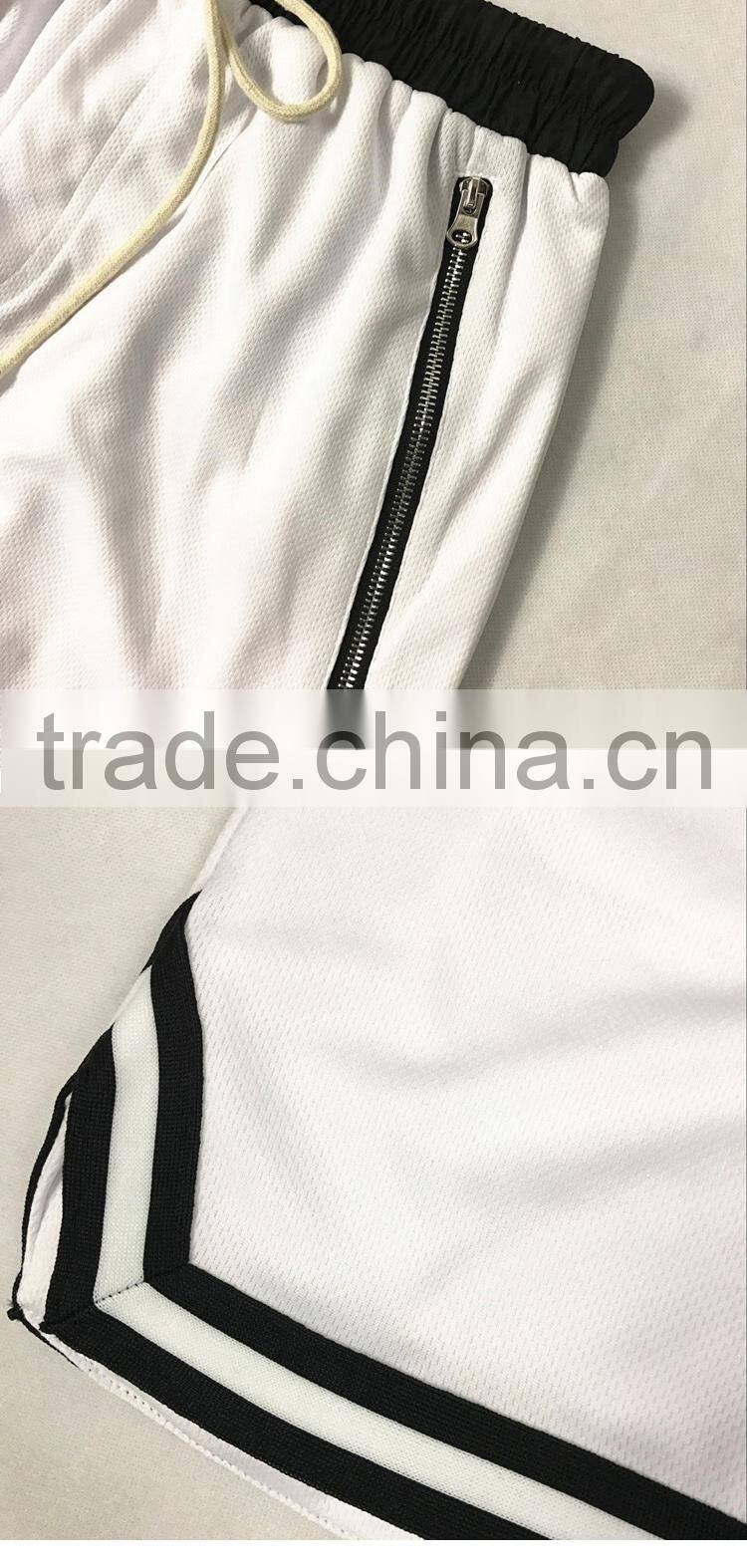 Custom elastic waist gym striped basketball jogger wholesale mens sweat crossfit harem sweat shorts pants