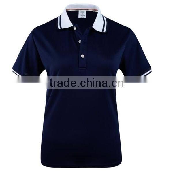 Womens polo shirt contrast collar design