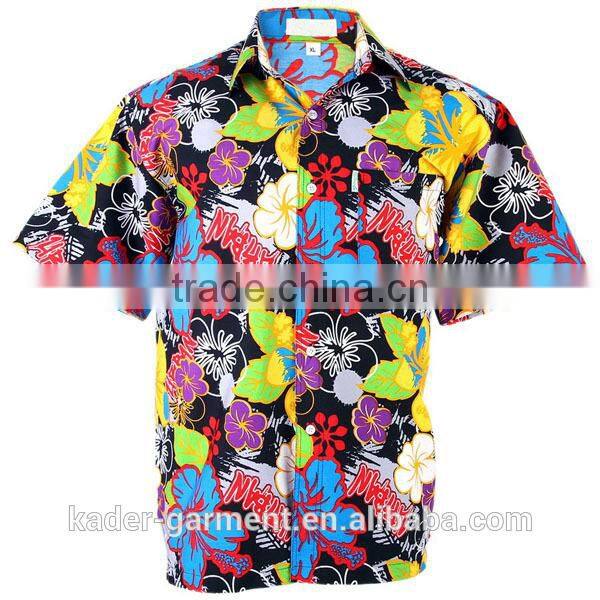 Hawaiian Aloha Cotton Shirt Colorful Big Chaba Beach Holiday