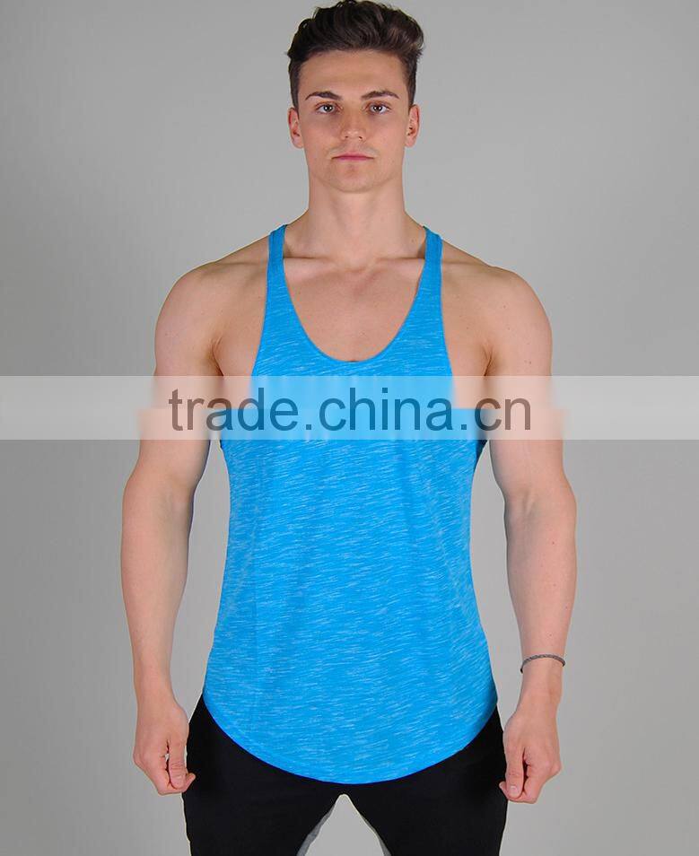 Custom stringer vest, tri-blend fitness singlet, gym tank top