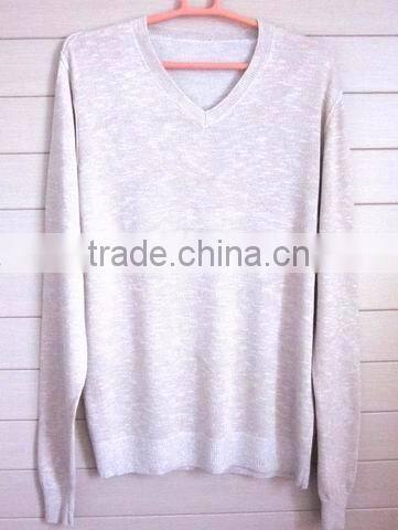 Mens Cashmere Plain Solid Colour Classic Round Neck Office Sweater