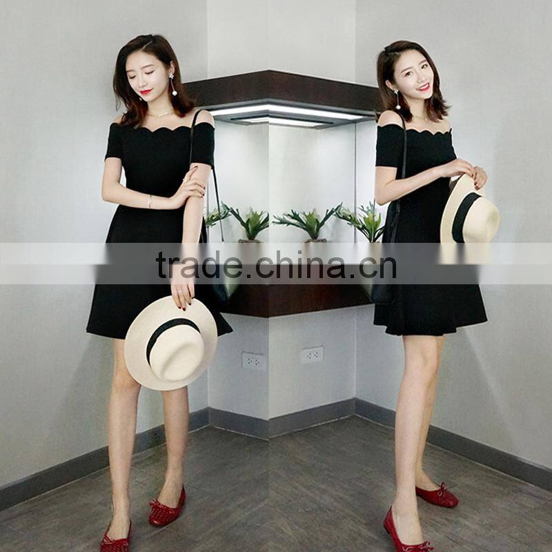 2017 The Newest Short Sleeve Girl Party Dress With Different color