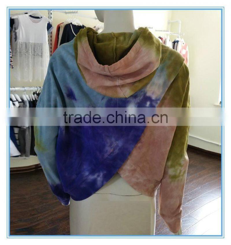 Custom cheap plain girls hoodies, women 100% cotton high quality sweatshirt hoodies, pullover cropped top camo hoodie