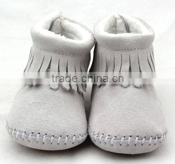 2017 Winter Toddler shoes leather moccasins boot outsole for baby boot