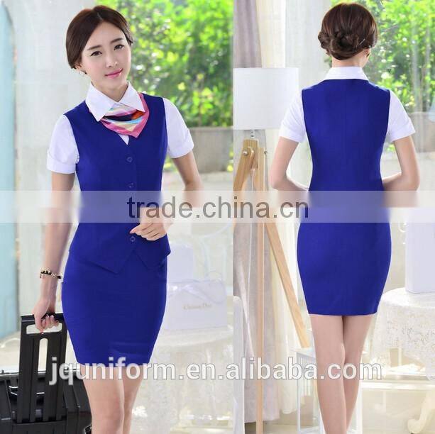 custom nice and chantilly stewardess flight attendant airline dress design wholesaele