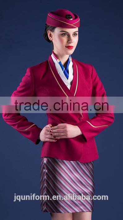 Red sexy airline stewardess uniform