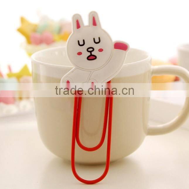 Planner clip nimal shape silica gel paper clip customizable cartoon clip