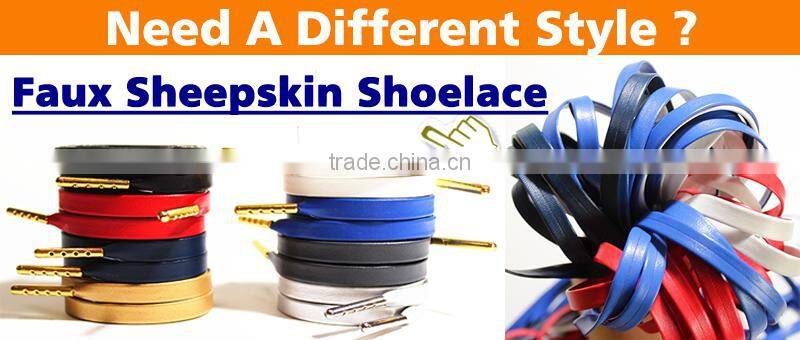 Metal Aglets Leather Sheepskin Shoelaces for Mens Fashion Plimsolls - Premium Reinforced Genuine Sheepskin Leather Laces