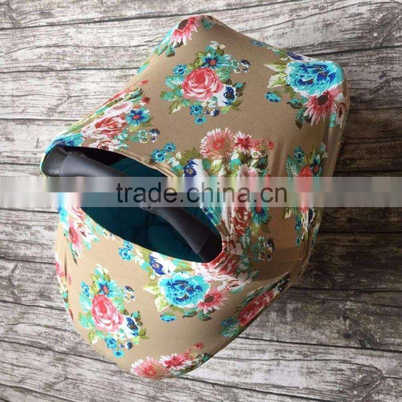 free shipping 3 in 1 infant baby car seat cover rayon nursing car seat canopy foral canopy shopping cart cover 14x28x27inch