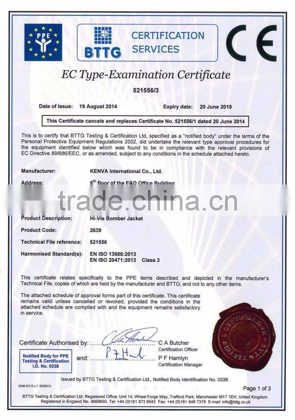 Winter hi-vis waterproof jacket men reflective tape coat