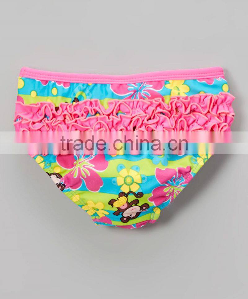 New Fashion Girl Sportswear With Green Hula Monkey Girl Rashguard Set Child Clothes G-NP-TR905-301