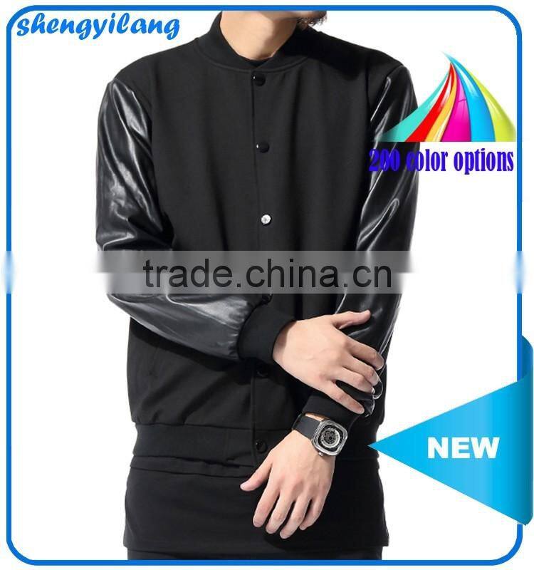 Customized Men's/Women's PU leather sleeves Jacket T13358