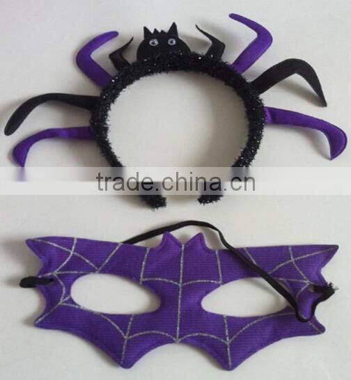 hot sale fashion party anime style spider headband and mask,butterfly mask