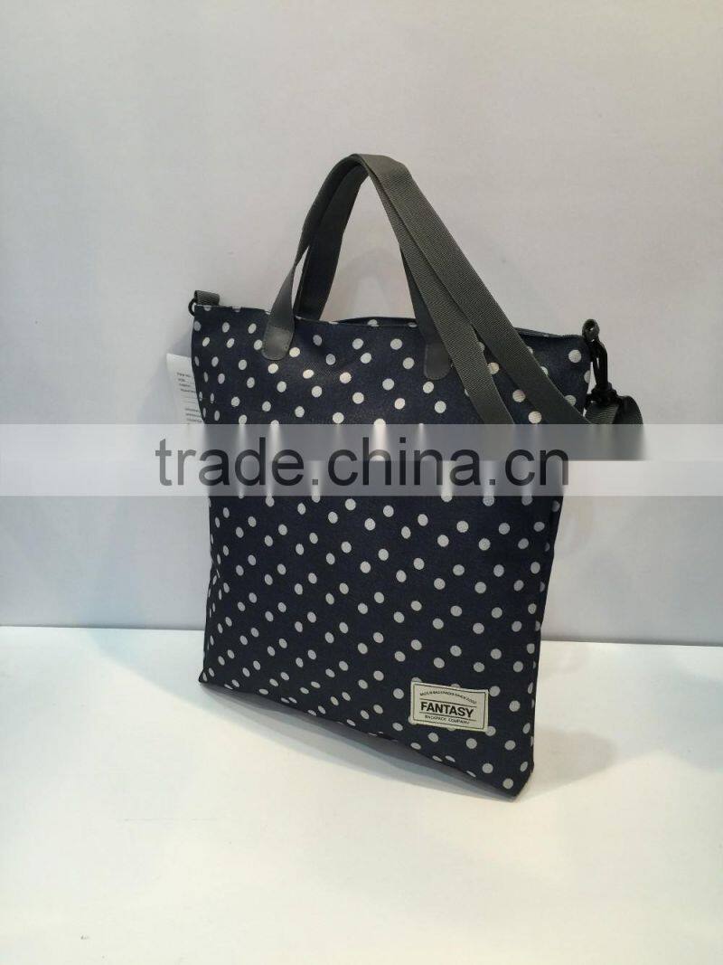 2017 hot sales wholesales custom polyester travel luggage tote bag for women