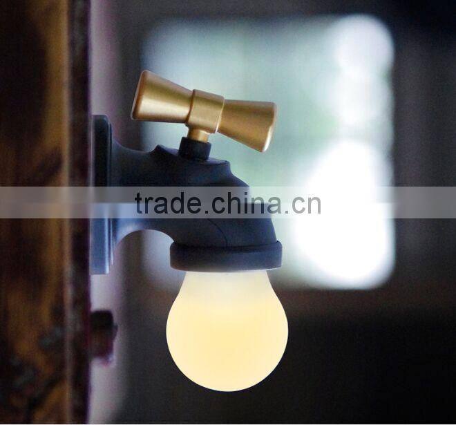 Retro faucet night light light control induction LED table lamp wall lamp