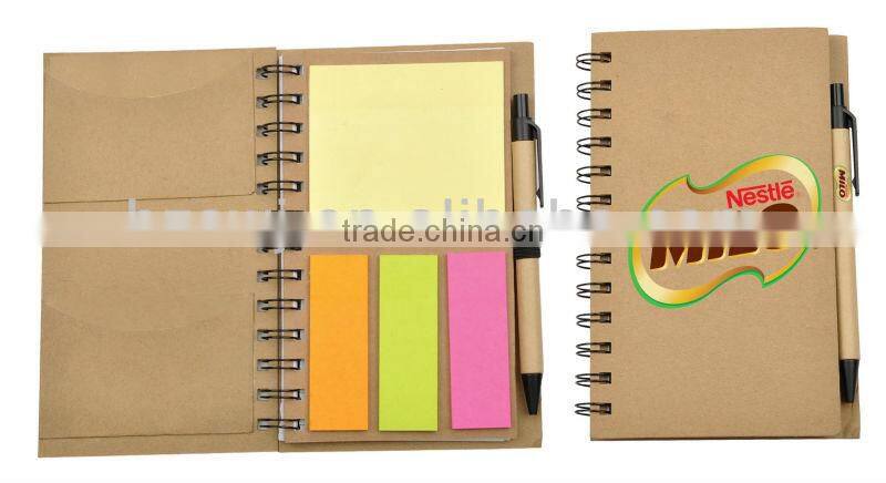 A4 spiral recycle notebook /notepad/recycled notebook/hardbound notebook/diary notebook/big gift notebook