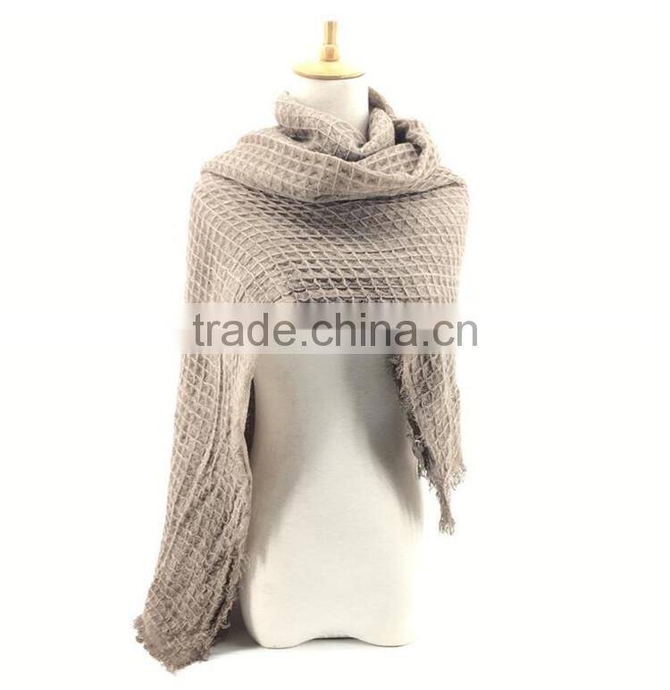 Women Plaid Cashmere Scarf pashmina Warm Winter scarf