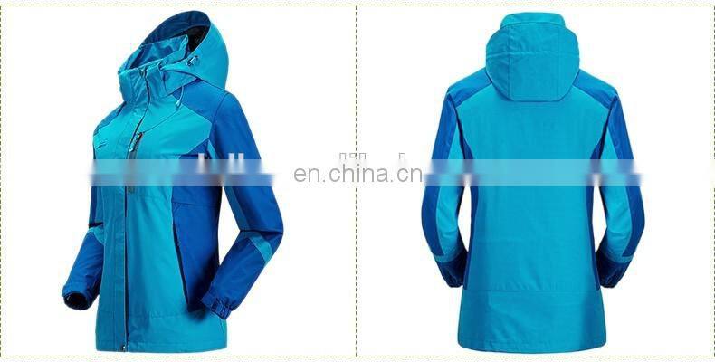 Winter outdoor jacket waterproof breathable jacket with detachable lining