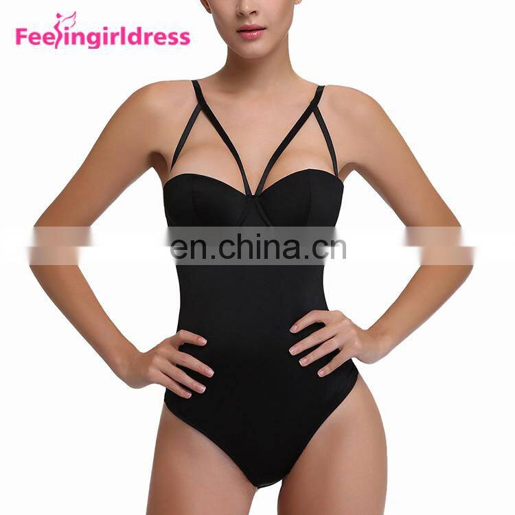 High Quality Black Women Slimming Thong Shapewear Bodysuit