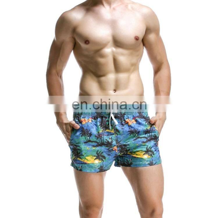 OEM custom sublimated beach shorts swimming trunks in beachwear and swimwear